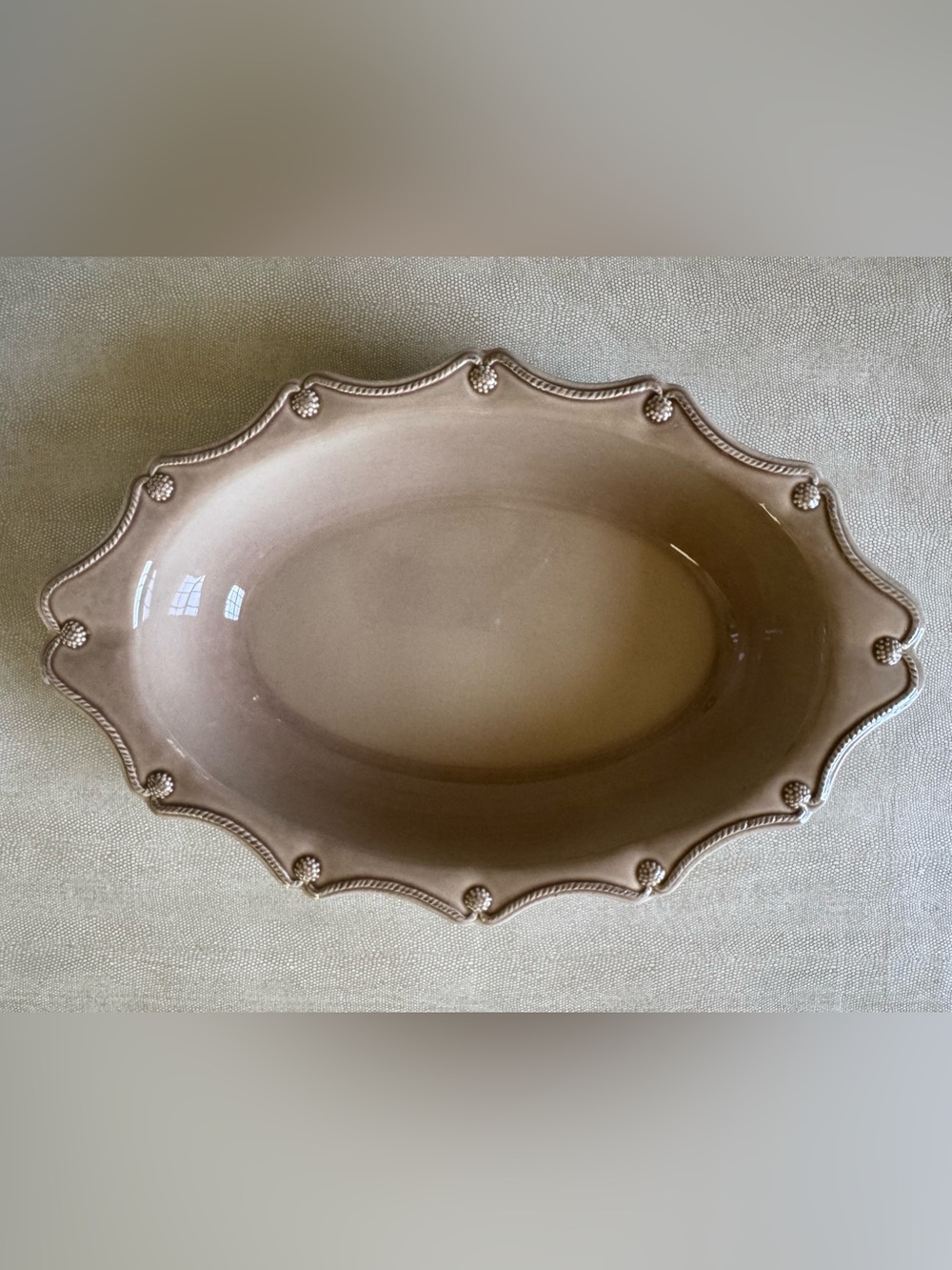 Juliska Berry & Thread Cappuccino Brown Large Oval Baker